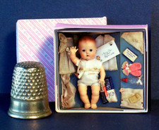Dollhouse Miniature 1:12  Tiny Tears Layette Doll Box  1950s dollhouse girl picture