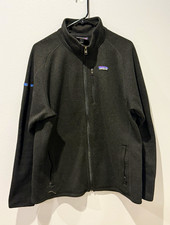 Patagonia Men's Black Full Zip Fleece Jacket Stand-Up Collar Logo Size L picture