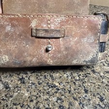 WWII Japanese Arisaka Rear Ammo Pouch with Oiler - Original picture