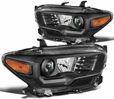 For 16-21 Toyota Tacoma Black Projector Headlight Lamp DRL W / O LED Left+Right picture