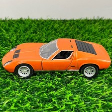 Kinsmart 1971 Lamborghini Miura P400 SV Orange Diecast Model Car 1/34Scale 5390D picture