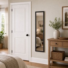 Modern Black Over‑the‑Door Mirror, Full Body Hanging Mirror for Dressing Room picture