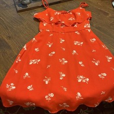Three Pink Hearts Women's Red and Orange Dress picture