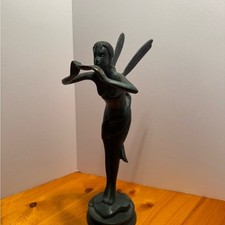 Vintage 1993 David Kay Bronze Finish Fairy Nymph Enchanted Spirit Sculpture picture