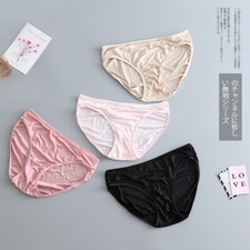 2 Pairs/lot 100% Silk Women's Low Waist Panties Briefs Underwear Lingerie M L XL picture