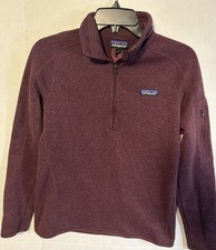 Patagonia Women’s Better Sweater Burgundy 1/4 Zip Fleece Pullover Sweater  picture