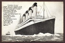 Original 1912 Titanic Postcard with Postmark, Stamp picture