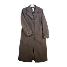 L.L.Bean Women's Lambswool Long Trench Coat Thinsulate Insulated Size 12 picture