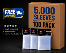 5,000 Homthy Soft Penny Card Sleeves 2.5x3.5 Pokemon MTG Sports Card Protectors picture