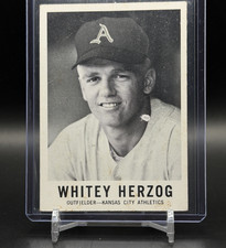 1960 Leaf #71 Whitey Herzog Kansas City Athletics HOF Manager Vintage Raw picture