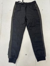 Shein Solid Black Cuffed Leg Drawstring Winter Pants Mens Size Large picture