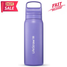 LifeStraw Go Series 24 oz Insulated Stainless Steel Water Filter Bottle Purple picture