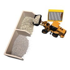 Custom Set 1:50 Scale Grizzly Scalping Screen with Loose Material Concrete Bin picture