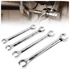4PCS Carbon Steel Brake Line Wrench Set with 8Mm/10Mm/9Mm/11Mm/13Mm/14Mm/15 Mm/1 picture