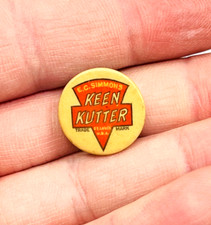 MEGA RARE E.C. Simmons Keen Kutter Steiner RIVET BACK celluloid button picture