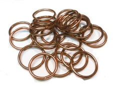 1 1/4 inch ID gold metal unwelded O- Rings for Crafts   10 pack  picture