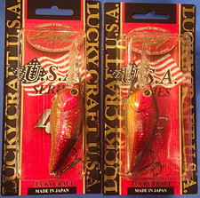 (2pk) Lucky Craft LC 2.0XD Crankbait Floating 12ft 2-2/3in Red/Gold picture