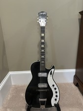 ~1963 Silvertone Model 1423 Jupiter Black Faux Sparkle picture