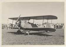 Vintage 1930s Open-Cockpit Biplane Airshow Photo — NC7765 — 5x7