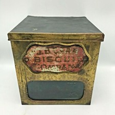 Rare J B Carr Biscuit Company Metal Box Tin Display Cookies Advertising J.B.  picture