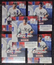 (5) 2026 Topps Chrome Baseball Fanatics Mega Box Lot Sealed picture