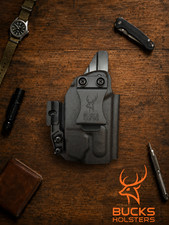 IWB Holster for GLOCK 19 23 45 with Olight PL X PLX W/ Claw * Bucks Holsters USA picture