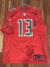 Mens NIKE L Tampa Bay Buccaneers Jersey Red NFL #13 Mike Evans COLOR RUSH LEGEND picture