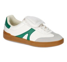 No Boundaries Womens 9 White/Green Casual Lace Up Sports Gum Sole Sneakers picture
