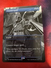 MTG Marvel Counterspell Doctor Doom Secret Lair Alt Art Black & White #7120 picture