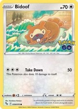 Bidoof - 059/078 - Common (Near Mint) Pokemon Go - Colorless Pokémon picture