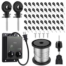 2-Mile 5000V 0.1Joule Electric Fence for Preventing Animals Intruding, 50 Bla... picture