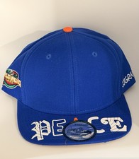 JJGRANT World Peace Blue Orange Baseball Hat Snapback PEACE Patch One Size picture