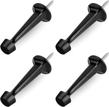 4 Pack Heavy Duty Solid Rigid Door Stop with Soft Rubber Tip, Zinc Die Cast picture