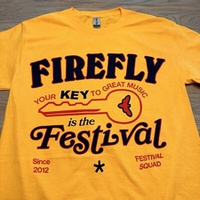 Firefly Music Festival 2022 Yellow T-shirt Short Slv Mens S Tee Festival Squad picture