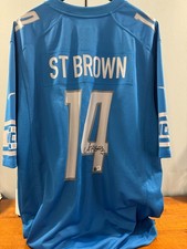 Amon-Ra St. Brown Signed Detroit Lions Nike Game Jersey Beckett Witnessed COA picture