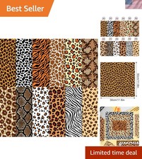 African Safari-Themed 24 Sheet Scrapbook Paper Pad with Tiger, Giraffe & More picture