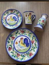 VIETRI Italy Pottery GALLETTO Rooster Lot of 4 Pieces picture