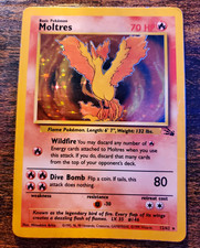 Moltres 12/62 Fossil Holo Rare English Unlimited Arita Pokémon TCG picture
