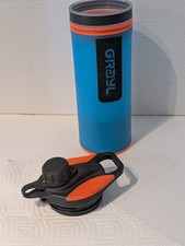 GRAYL GeoPress Portable Water Purifier Filter Bottle Outdoor 24oz Bali Blue picture