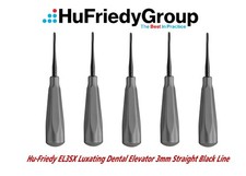 Hu-Friedy EL3SX Luxating Dental Elevator 3mm Straight Black Line 5x picture