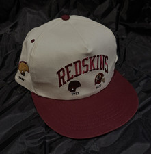 Vintage Washington Redskins NFL Football Cap Hat White/Burgundy Championship picture