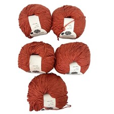 Knit One Crochet Too Yarn Color Clay #331 100% Cotton  AT785 Lot of 5 picture