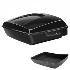 Vivid Black Chopped Trunk Luggage Fit For Harley Touring Electra Glide 2014-2026 picture