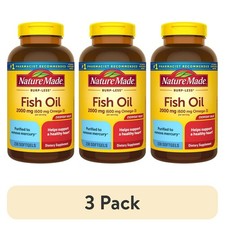 3 Pack Nature Made Burp Less Fish Oil 2000mg Omega-3 Softgels 230 Count picture