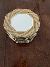 Fitz & Floyd Capri Platinee 11 dessert PLATES  6.5