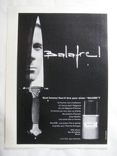 print ad 1969  Balafre perfume Lancome men knife photo image French 8x11