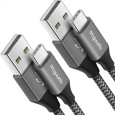 [2-Pack, 2Ft] USB C Cable 3A Fast Charge, USB a to Type C Charger Cord Braided picture