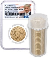 1776-2026 $1 Donald J. Trump July 4th Privy NGC MS66 First Day of Issue picture