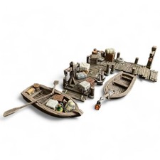 28mm Village Pier Dungeons & Dragons DnD D&D Castle Ship Village  Dock Scatter picture