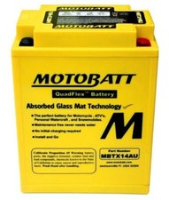 MotoBatt MBTX14AU 12V AGM Powersport Battery 16.5AH 210CCA - Motorcycle ATV UTV picture